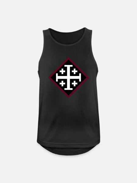 Jerusalem cross - Men's Breathable Tank Top - black
