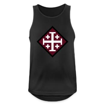Kreuz von Jerusalem - Männer Tank Top atmungsaktiv - Schwarz - Vorne - Nick (188cm)