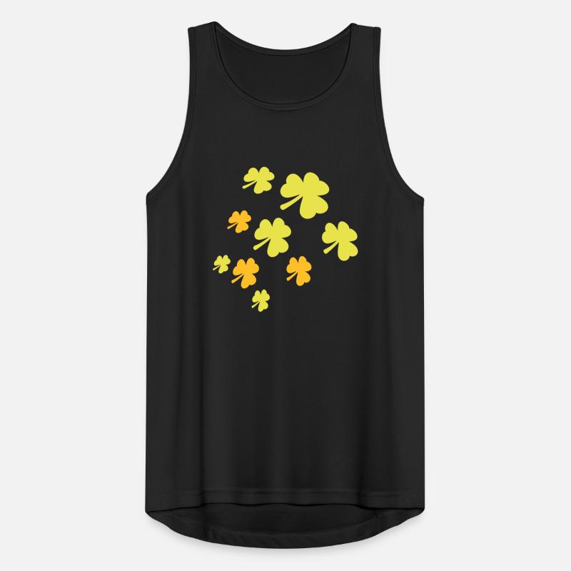Shamrock Many Three-Leaf Leaves Green Pattern Men's Breathable Tank Top