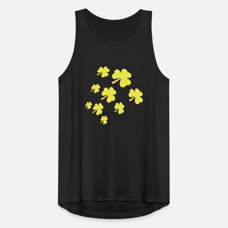 Shamrock Many Three-Leaf Leaves Green Pattern Men's Breathable Tank Top