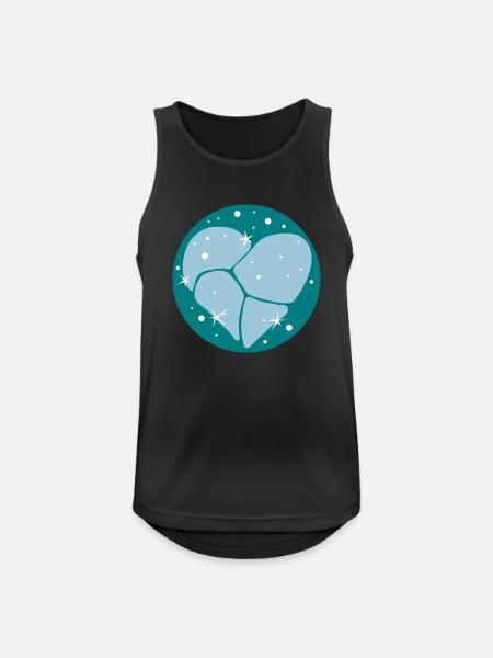 Snow Heart - Men's Breathable Tank Top - black