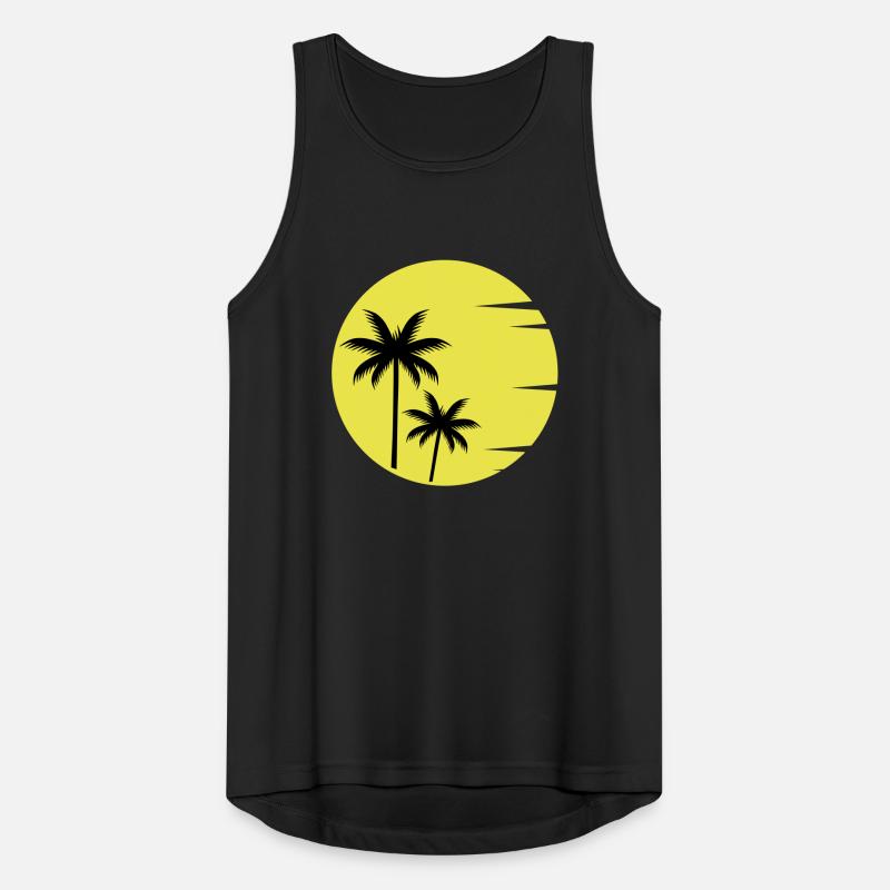 Sunset Palmen Männer Tank Top atmungsaktiv