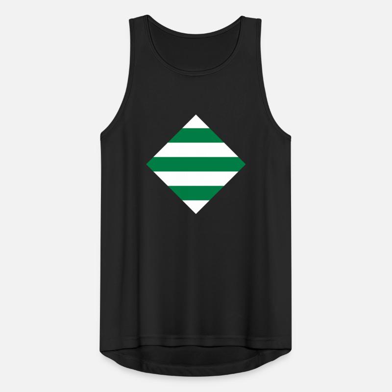 Vert et blanc Débardeur respirant Homme