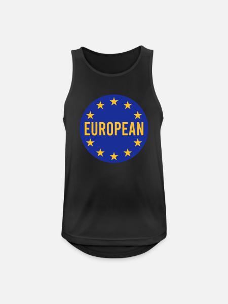European - Men's Breathable Tank Top - black
