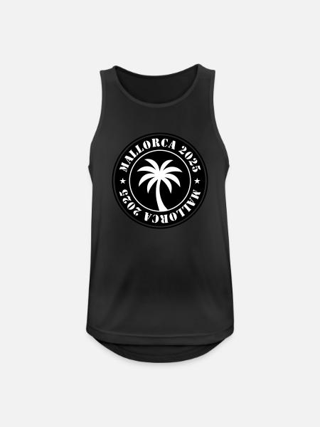 Mallorca 2025 Palm Tree - Men's Breathable Tank Top - black