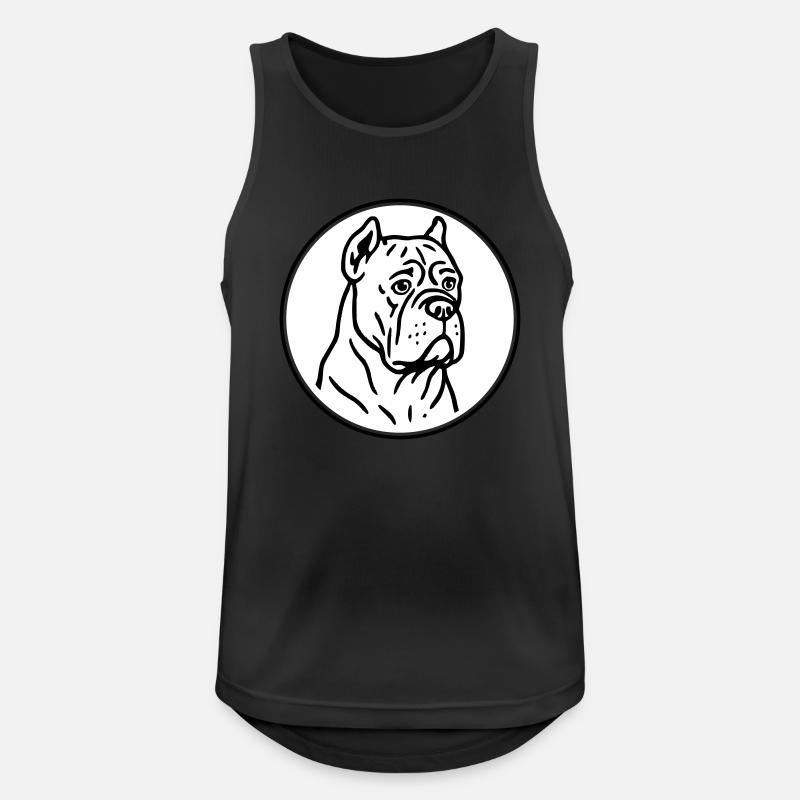 Mastif - Männer Tank Top atmungsaktiv - Schwarz