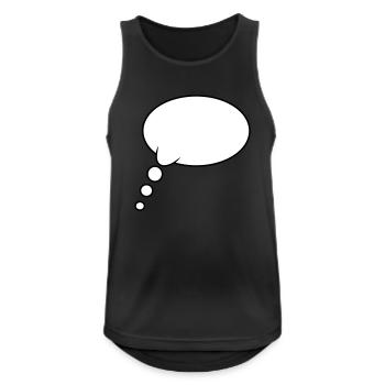 Thought Bubble Design - Men's Breathable Tank Top - black - Front - Nick (188cm)