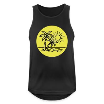 Île Palmier Symbole Vacances - Débardeur respirant Homme - noir - Devant - Nick (188cm)