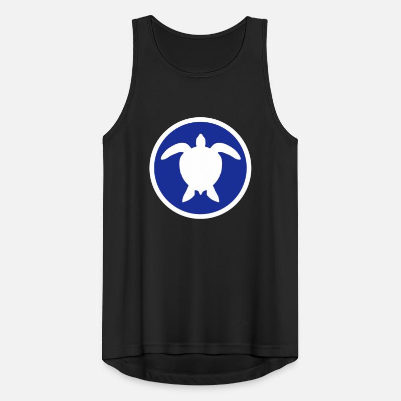 Water turtle circle round silhouette icon Men's Breathable Tank Top