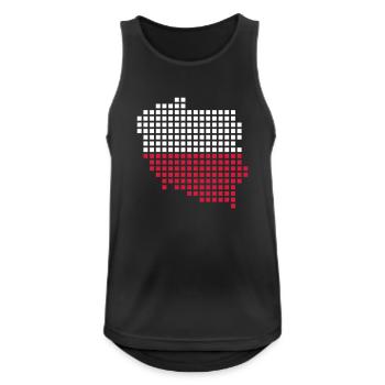 Polen - Männer Tank Top atmungsaktiv - Schwarz - Vorne - Nick (188cm)