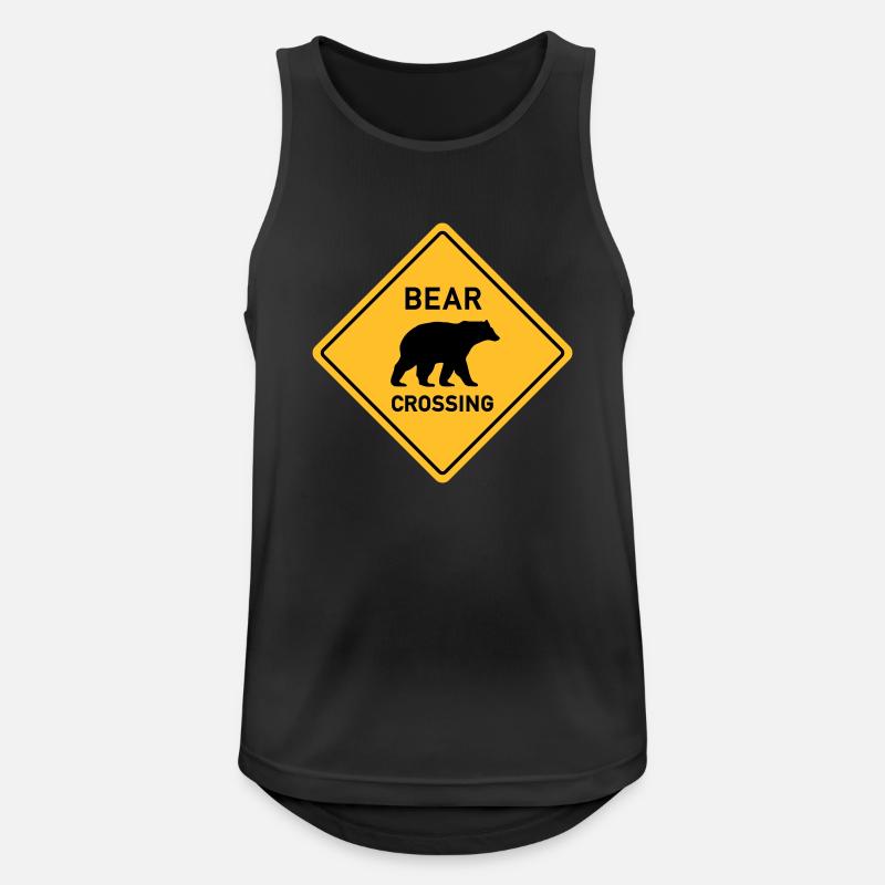 Bear crossing - Männer Tank Top atmungsaktiv - Schwarz