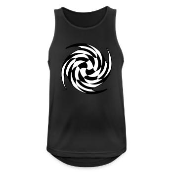 Swirl chess - Männer Tank Top atmungsaktiv - Schwarz - Vorne - Nick (188cm)