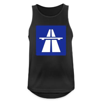 Autobahn Schild - Männer Tank Top atmungsaktiv - Schwarz - Vorne - Nick (188cm)