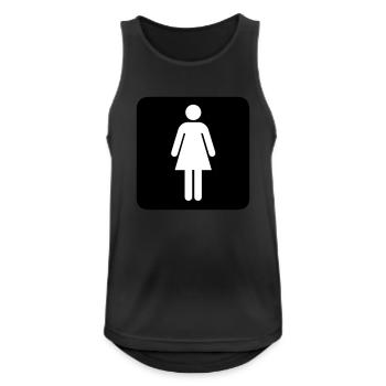 WC-Zeichen für Frauen - Männer Tank Top atmungsaktiv - Schwarz - Vorne - Nick (188cm)