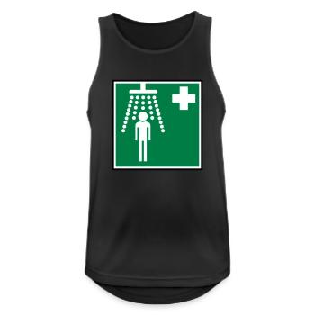 Saubere Krankenhaus Dusche - Männer Tank Top atmungsaktiv - Schwarz - Vorne - Nick (188cm)