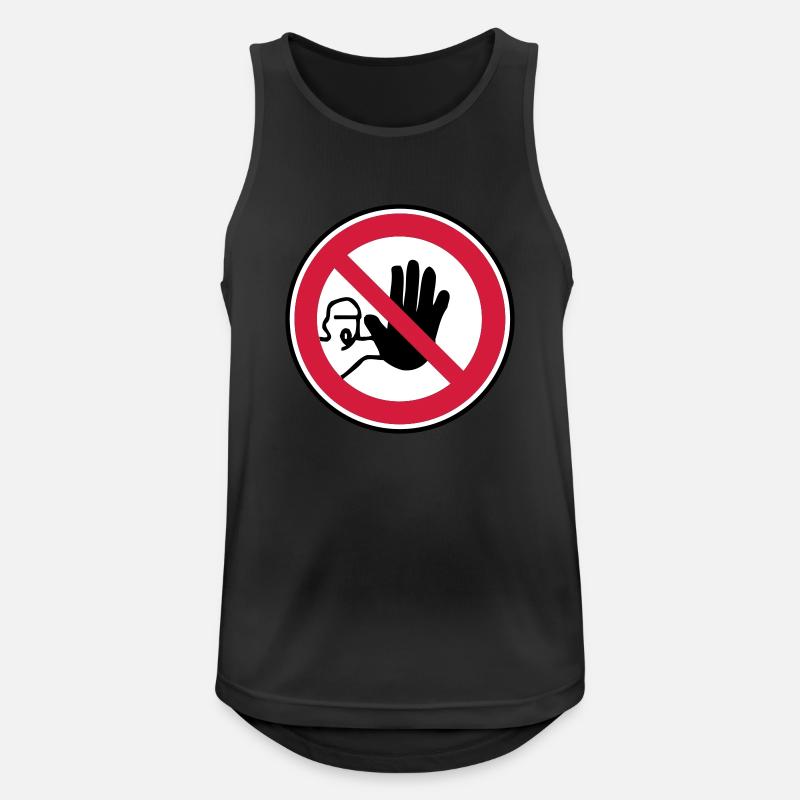Es Stopp - Männer Tank Top atmungsaktiv - Schwarz