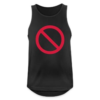 no - prohibited - banned - Men's Breathable Tank Top - black - Front - Nick (188cm)
