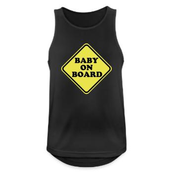 Baby on Board - Men's Breathable Tank Top - black - Front - Nick (188cm)