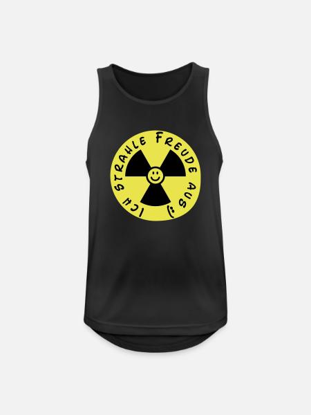 03_ausstrahlung - Männer Tank Top atmungsaktiv - Schwarz