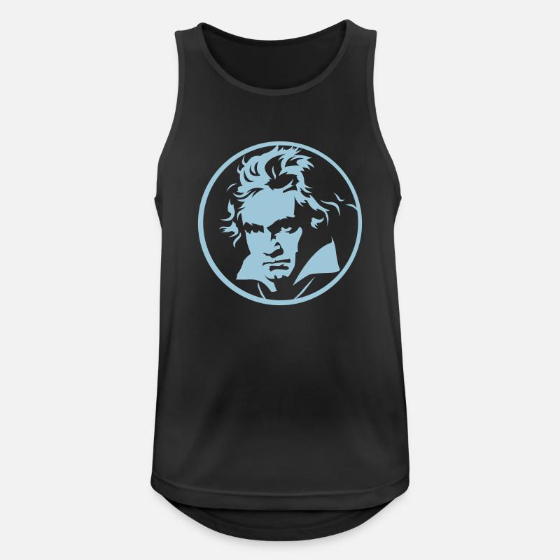 Roll over Beethoven (negative) - Men's Breathable Tank Top - black