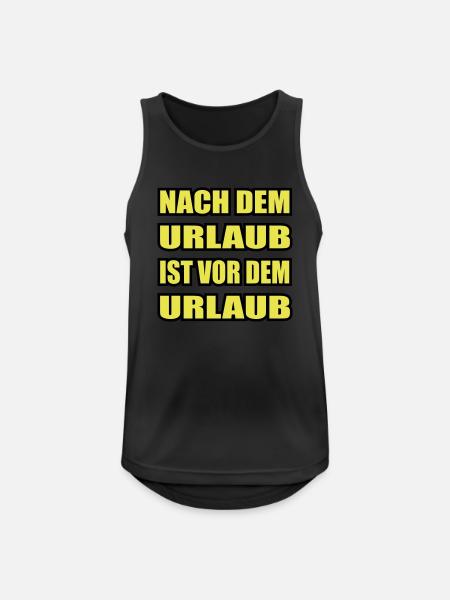 urlaub - Männer Tank Top atmungsaktiv - Schwarz