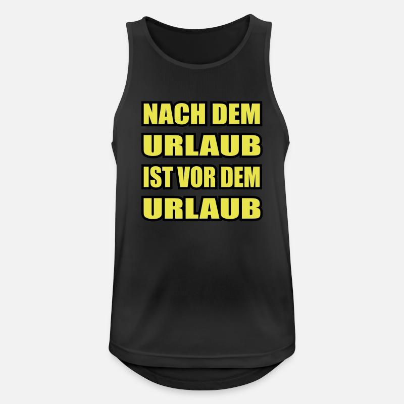 urlaub - Männer Tank Top atmungsaktiv - Schwarz