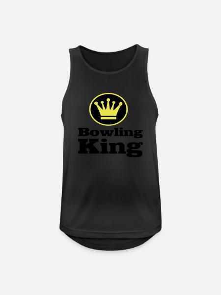Bowling - Männer Tank Top atmungsaktiv - Schwarz