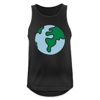 Globus - Welt - Männer Tank Top atmungsaktiv - Schwarz - Vorne - Nick (188cm)
