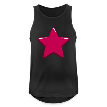 Stern Sterne - Männer Tank Top atmungsaktiv - Schwarz - Vorne - Nick (188cm)