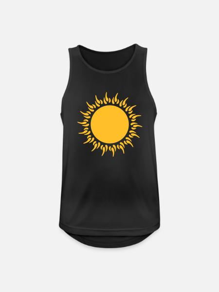 sonne - Männer Tank Top atmungsaktiv - Schwarz