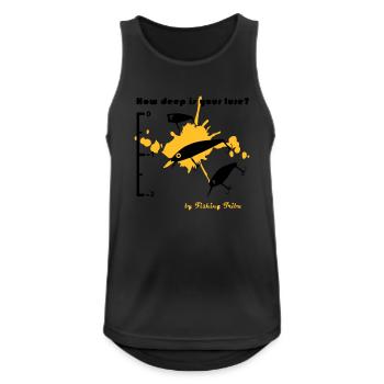 T-shirt How deep is your lure - Débardeur respirant Homme - noir - Devant - Nick (188cm)