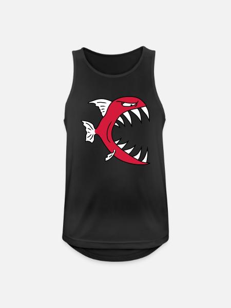 Monster Fish - Men's Breathable Tank Top - black