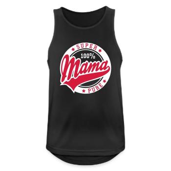 100 pour cent pur SUPER MAMA 2C - Débardeur respirant Homme - noir - Devant - Nick (188cm)