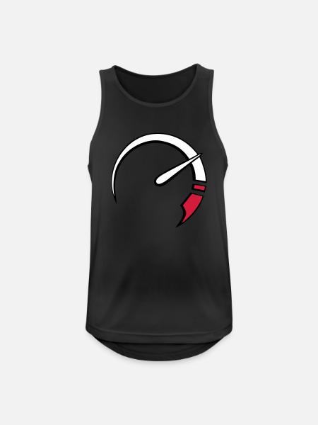 tacho3c - Männer Tank Top atmungsaktiv - Schwarz