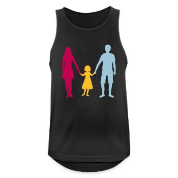 familie mutter mama mom muttertag vater papa und t - Männer Tank Top atmungsaktiv - Schwarz - Vorne - Nick (188cm)