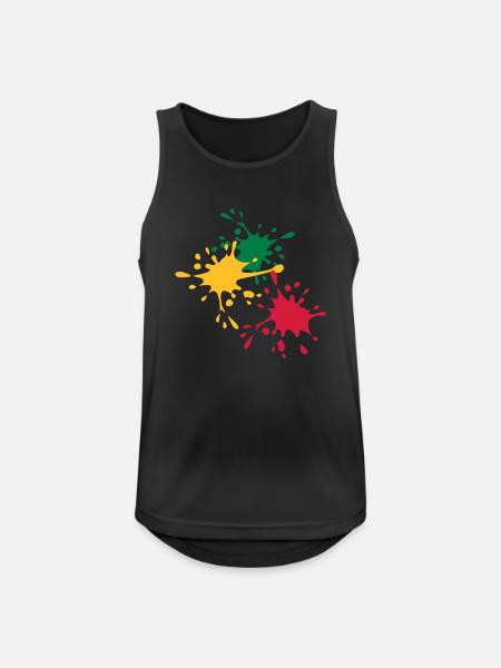 Farbe - Männer Tank Top atmungsaktiv - Schwarz