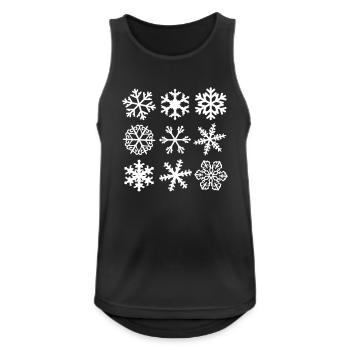 flocons de neige - Débardeur respirant Homme - noir - Devant - Nick (188cm)