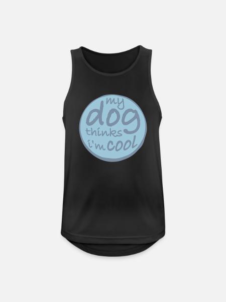 Dog thinks im cool - Männer Tank Top atmungsaktiv - Schwarz