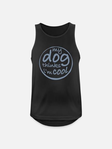 Dog thinks in the cool - Men's Breathable Tank Top - black