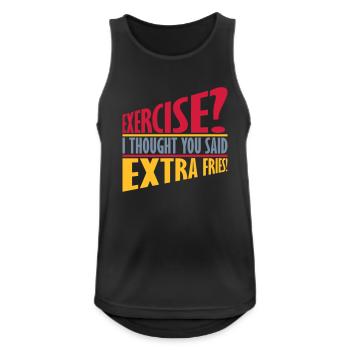 Exercice Extra Fries Citation - Débardeur respirant Homme - noir - Devant - Nick (188cm)