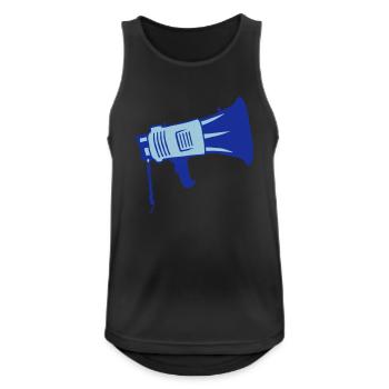 Demonstration Propaganda Megafon Symbol - Männer Tank Top atmungsaktiv - Schwarz - Vorne - Nick (188cm)