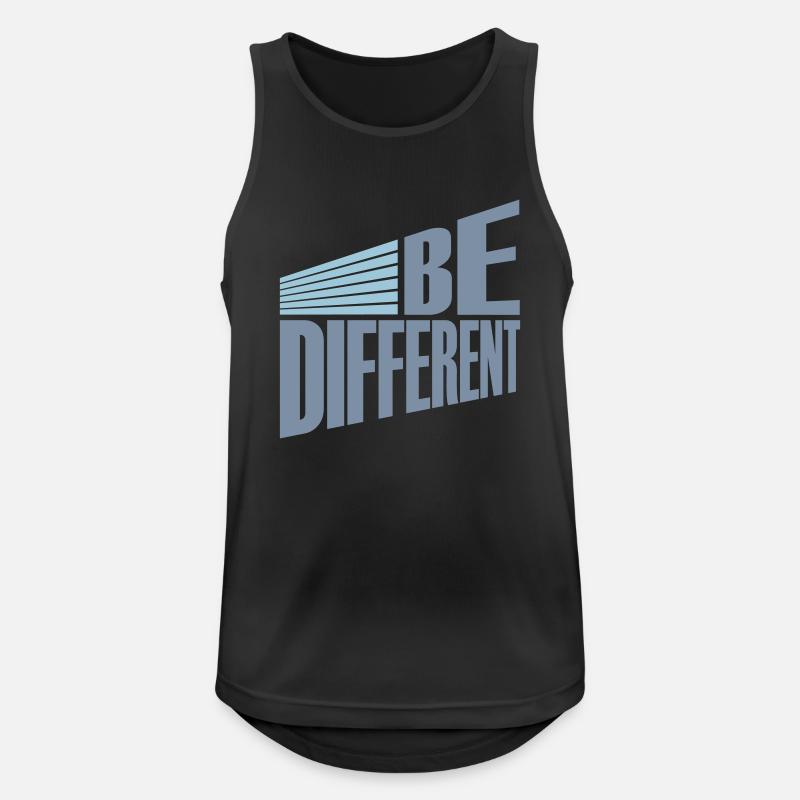 Be different Logo Design - Men's Breathable Tank Top - black
