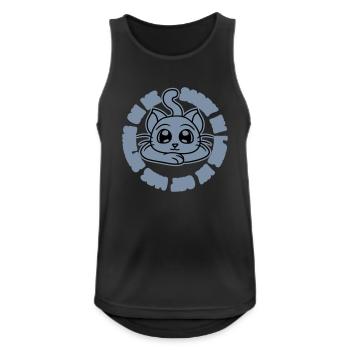 sorry cat was sitting - Men's Breathable Tank Top - black - Front - Nick (188cm)