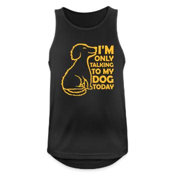 only talking to dog - Men's Breathable Tank Top - black - Front - Nick (188cm)