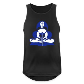 Runde Fokussierung. Konzentration im Kreis - Männer Tank Top atmungsaktiv - Schwarz - Vorne - Nick (188cm)