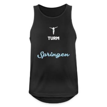 Turmspringen Springer - Männer Tank Top atmungsaktiv - Schwarz - Vorne - Nick (188cm)