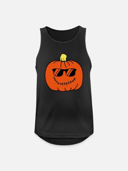 cool pumpkin - Men's Breathable Tank Top - black