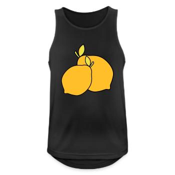 lemons - Men's Breathable Tank Top - black - Front - Nick (188cm)