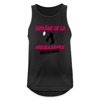 Diploma of the best LITTLE SISTER - Men's Breathable Tank Top - black - Front - Nick (188cm)