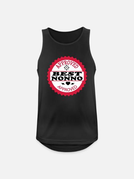 APPROVED BEST NONNO - Men's Breathable Tank Top - black